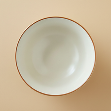 Noodle Bowl Wood Grain 20.5cm – Side profile with wood grain detail | PEUM Korean Houseware