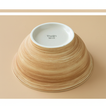 Noodle Bowl Wood Grain 20.5cm – Top view empty bowl interior | PEUM Korean Houseware