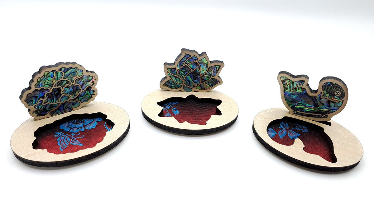 Mother of Pearl Inlay Brooch