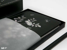 Najeon Mother of Pearl Motif Hardcover Notebook – Traditional knot bookmark detail | PEUM Korean Houseware