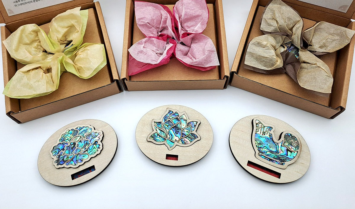 Mother of Pearl Inlay Brooch