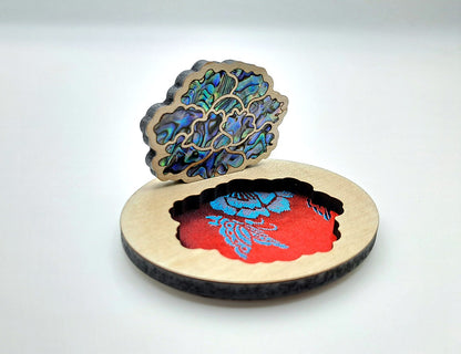 Mother of Pearl Inlay Brooch