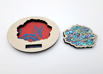 Mother of Pearl Inlay Brooch