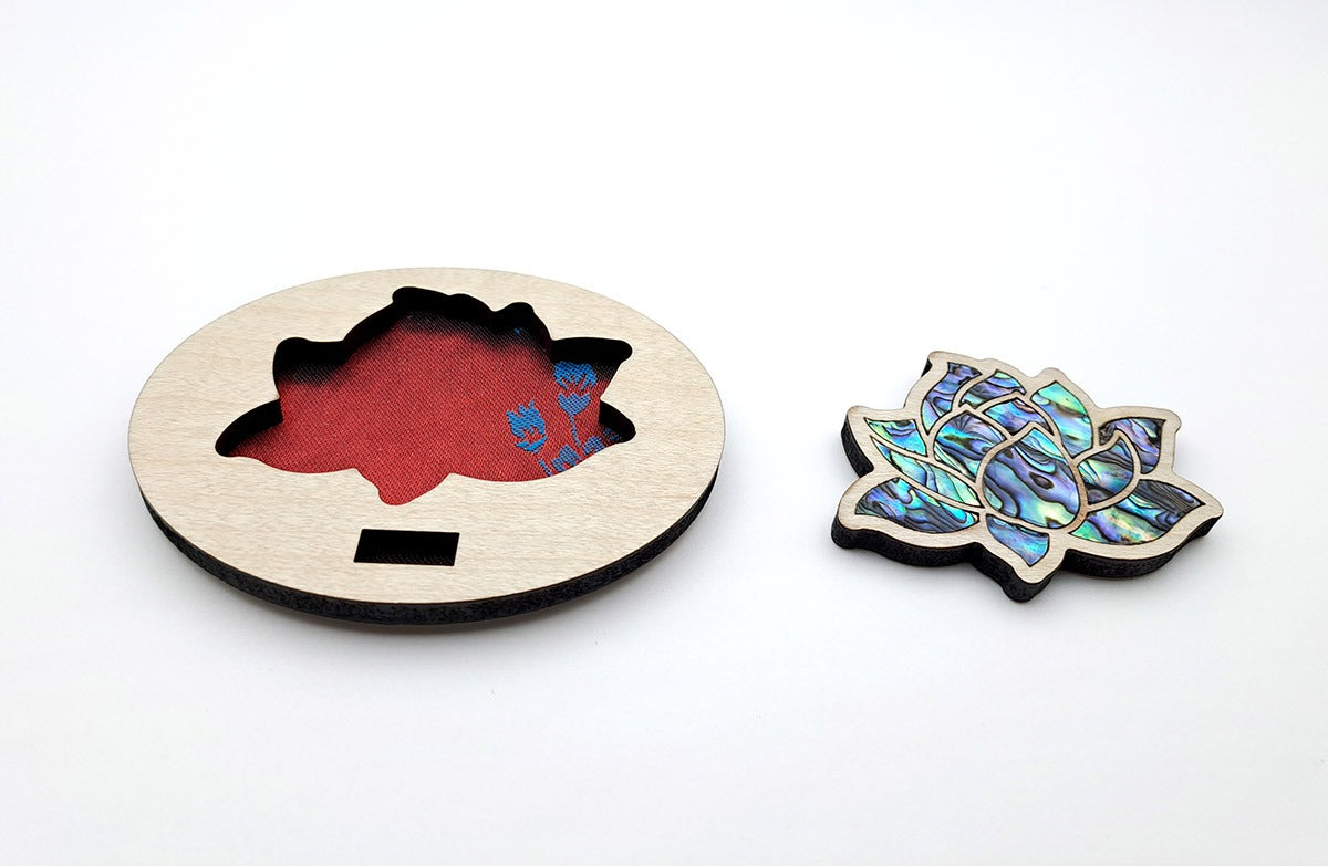 Mother of Pearl Inlay Brooch