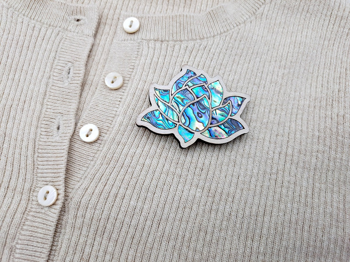 Mother of Pearl Inlay Brooch