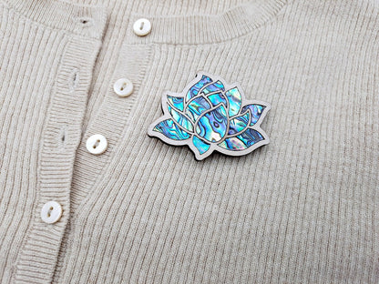 Mother of Pearl Inlay Brooch