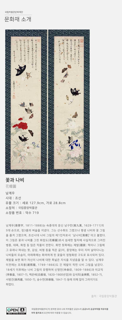 Nam Gye-u Flower & Butterfly Hardcover Notebook