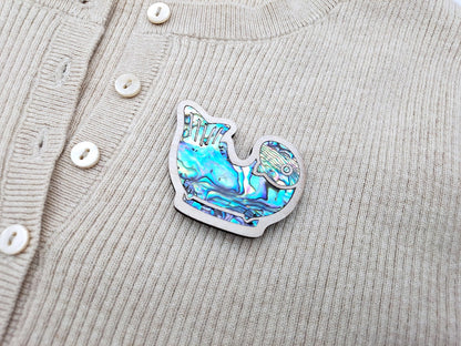 Mother of Pearl Inlay Brooch