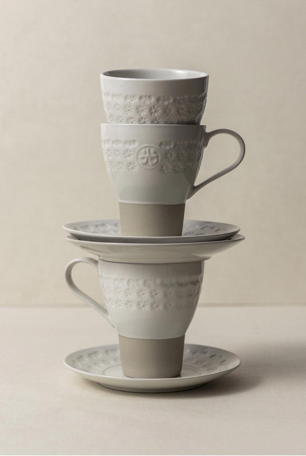 Buncheong "Gwang" Heritage Cup and Saucer Set