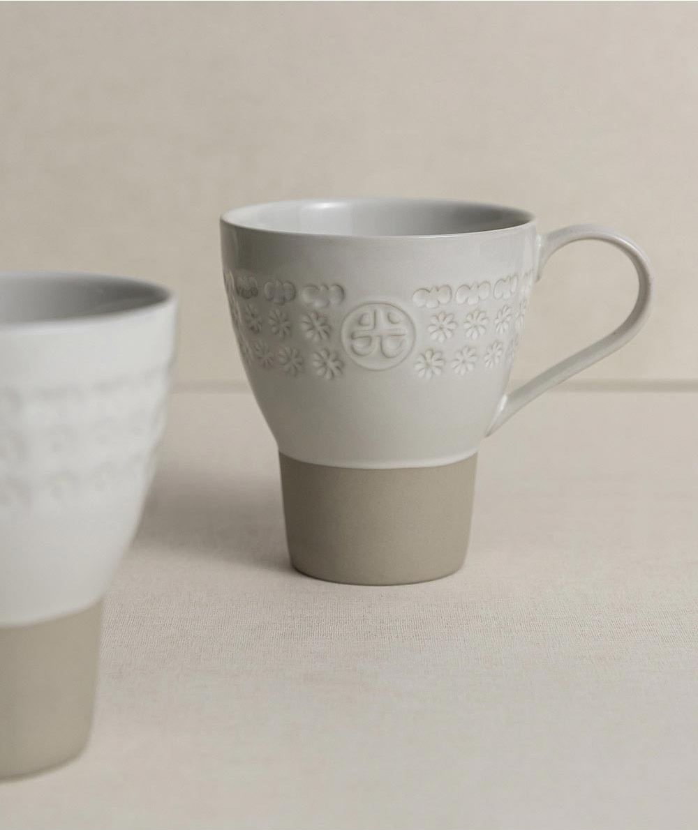 Buncheong "Gwang" Heritage Cup and Saucer Set