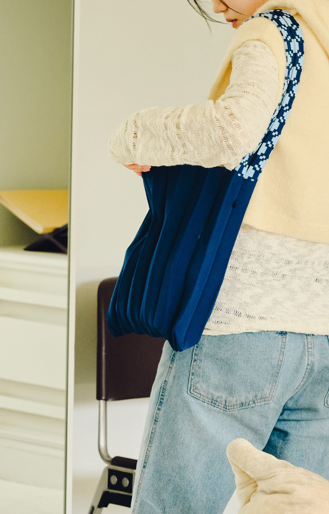 MU:DS x Joseph & Stacey - Lee Soon-shin Turtle Ship Pleats Bag (Medium)