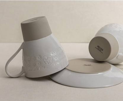 Buncheong "Gwang" Heritage Cup and Saucer Set