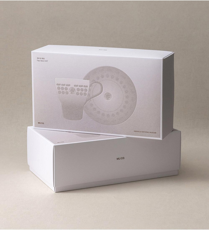 Buncheong "Gwang" Heritage Cup and Saucer Set