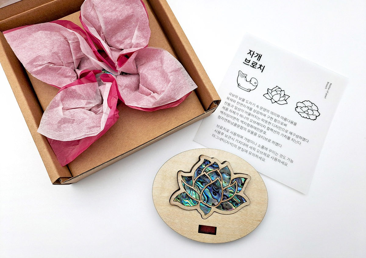 Mother of Pearl Inlay Brooch