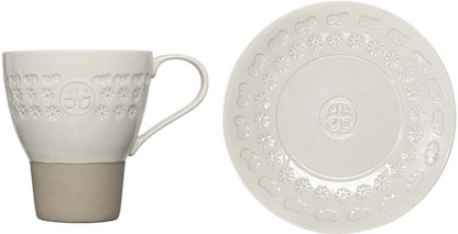 Buncheong "Gwang" Heritage Cup and Saucer Set