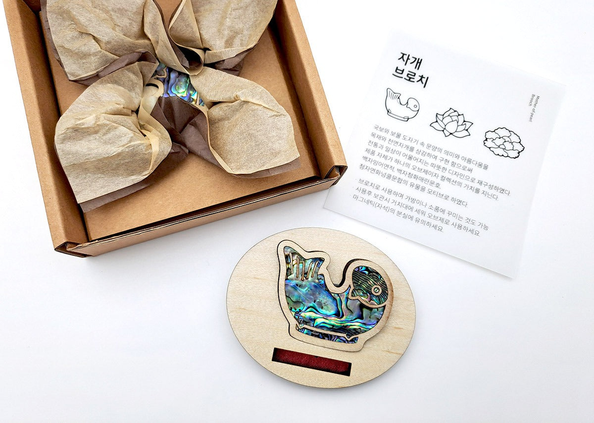 Mother of Pearl Inlay Brooch