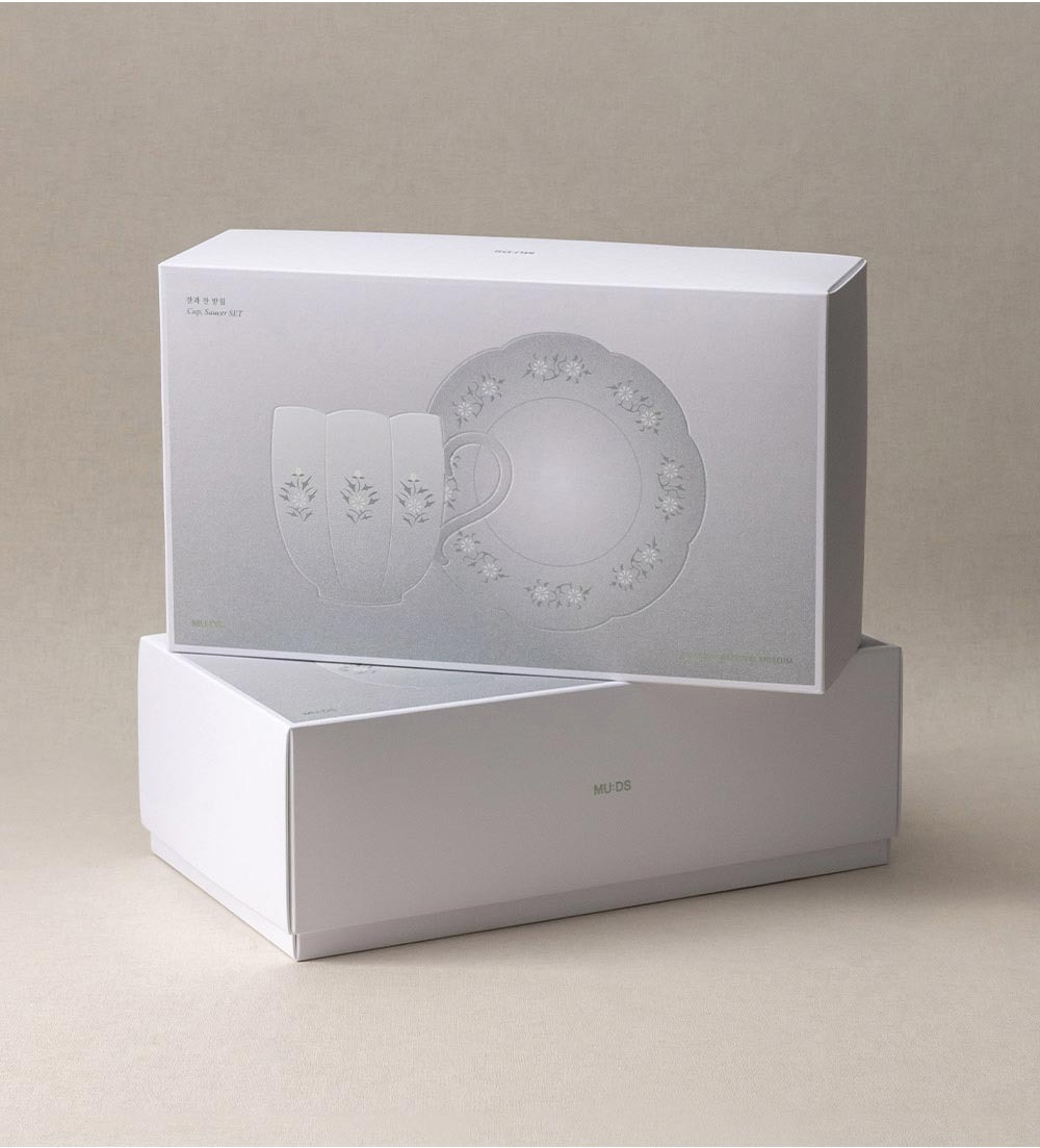 Goryeo Celadon Chrysanthemum Cup and Saucer Set