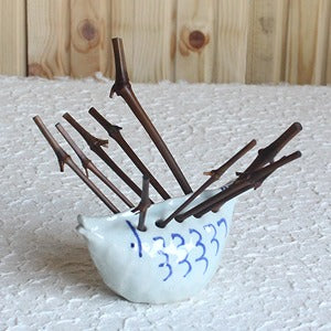 Buncheong Fish Fork Caddy Set - Blue
