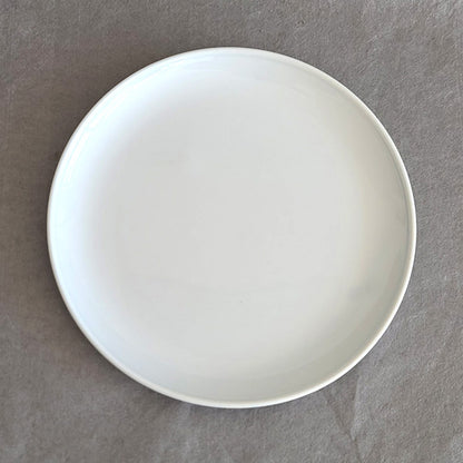 Flat base white porcelain plate Icheon Korea – ideal for dessert and banchan plating