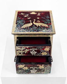 Crane jewellery chest with both velvet-lined drawers open – PEUM