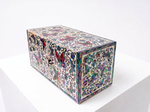 Pearl butterfly twin-cube jewellery box, angled view – PEUM