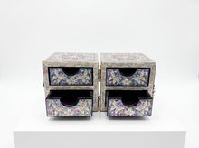 Twin-cube dangcho jewellery box folded open, angled view – PEUM