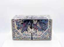 Paired phoenix twin-cube najeon jewellery box, angled view – PEUM