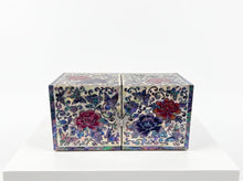 Peony mother-of-pearl double jewellery box with crimson najeon blooms – PEUM