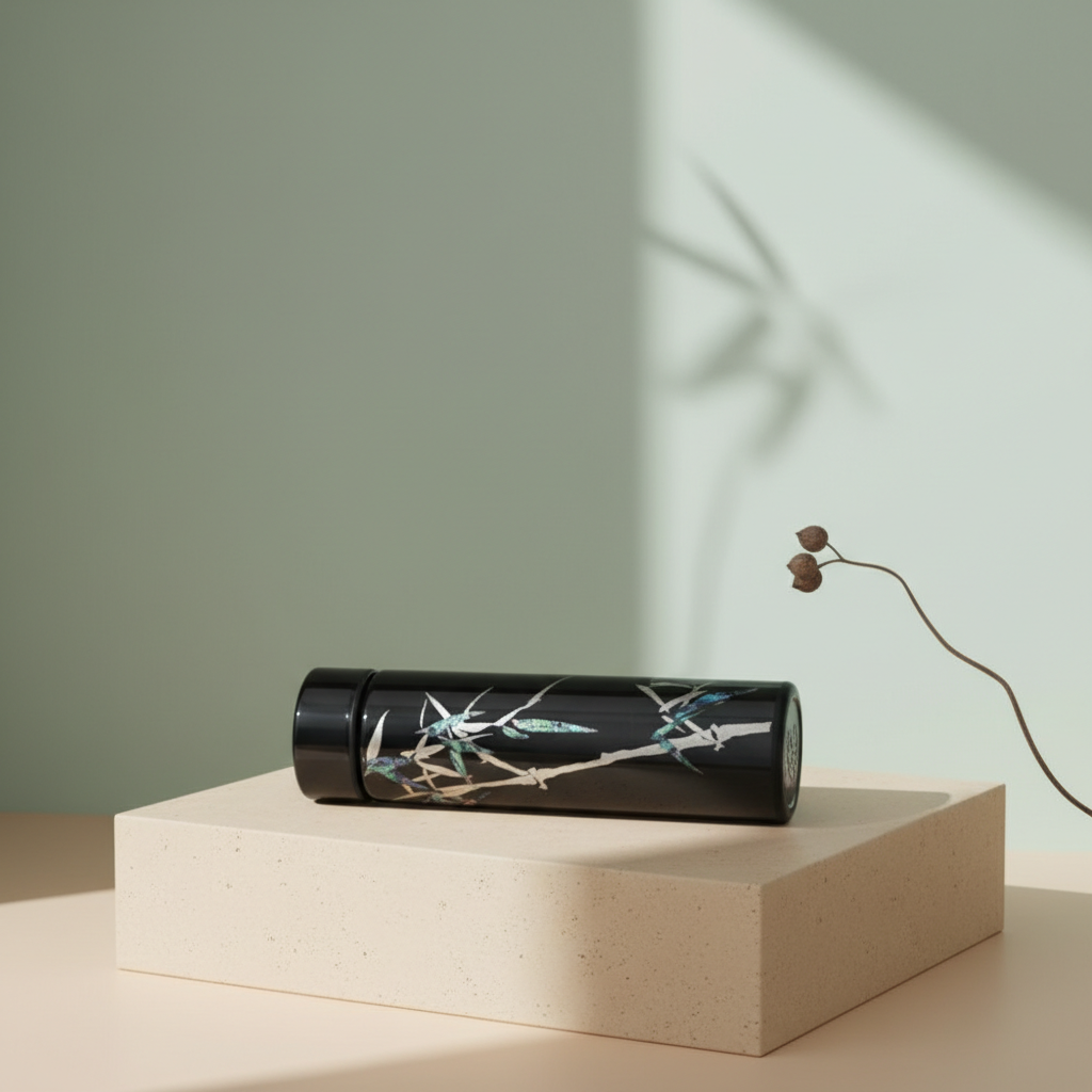Jang-i Bamboo Tumbler – Mother of Pearl Detail, Iridescent Finish | PEUM Korean Houseware