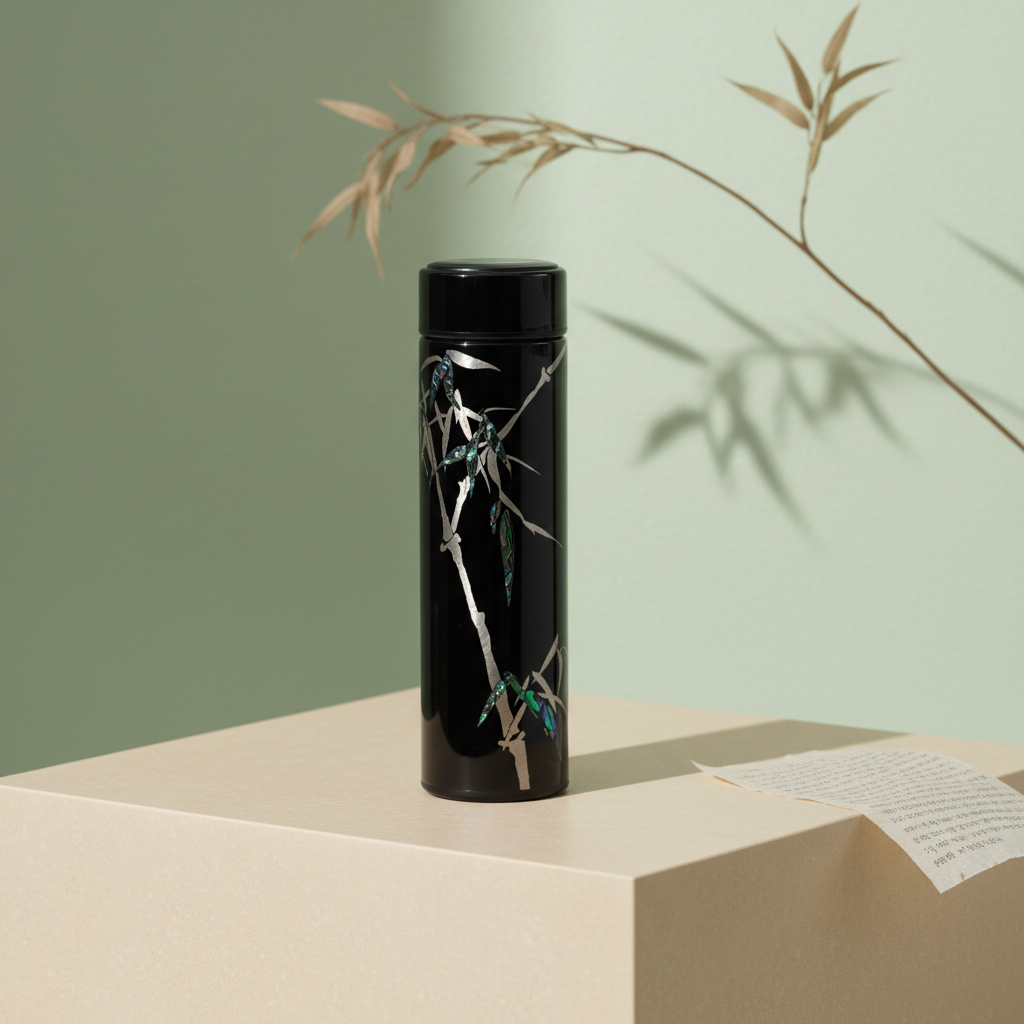 Jang-i Bamboo Najeonchilgi Mother of Pearl Tumbler – Front View | PEUM Korean Houseware
