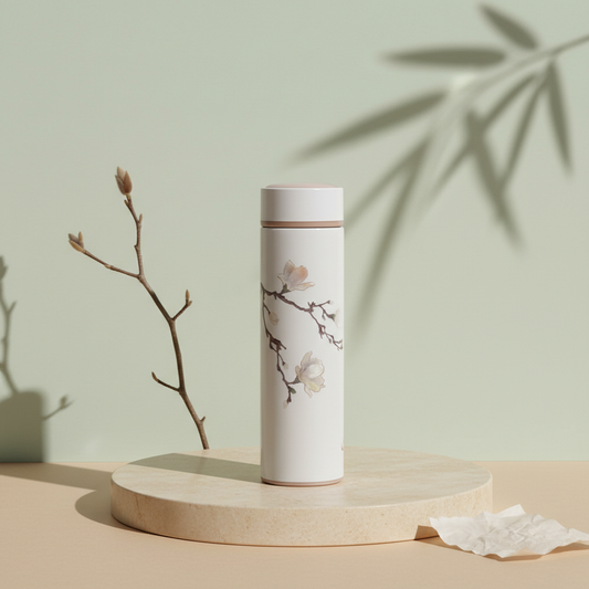 Jang-i Magnolia (목련) White Mother of Pearl Tumbler (450ml)