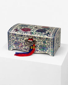 Mokdan two-tier jewellery box with colour peony garden mother-of-pearl inlay – PEUM