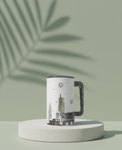 Jang-i Seoul City Mug – Gwanghwamun and Namsan Tower Motif | PEUM Korean Houseware