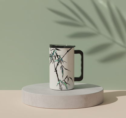 Jang-i Bamboo Mug – Side Profile, Iridescent Najeonchilgi Inlay | PEUM Korean Houseware