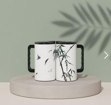 Jang-i Bamboo Mug – Abalone Shell Detail, Pacific Blue Nacre | PEUM Korean Houseware