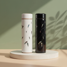 Jang-i Willow Tree Tumbler – Black Finish, Front View | PEUM Korean Houseware