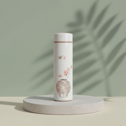 Jang-i Rose of Sharon Mugunghwa Najeonchilgi Tumbler – Front View | PEUM Korean Houseware