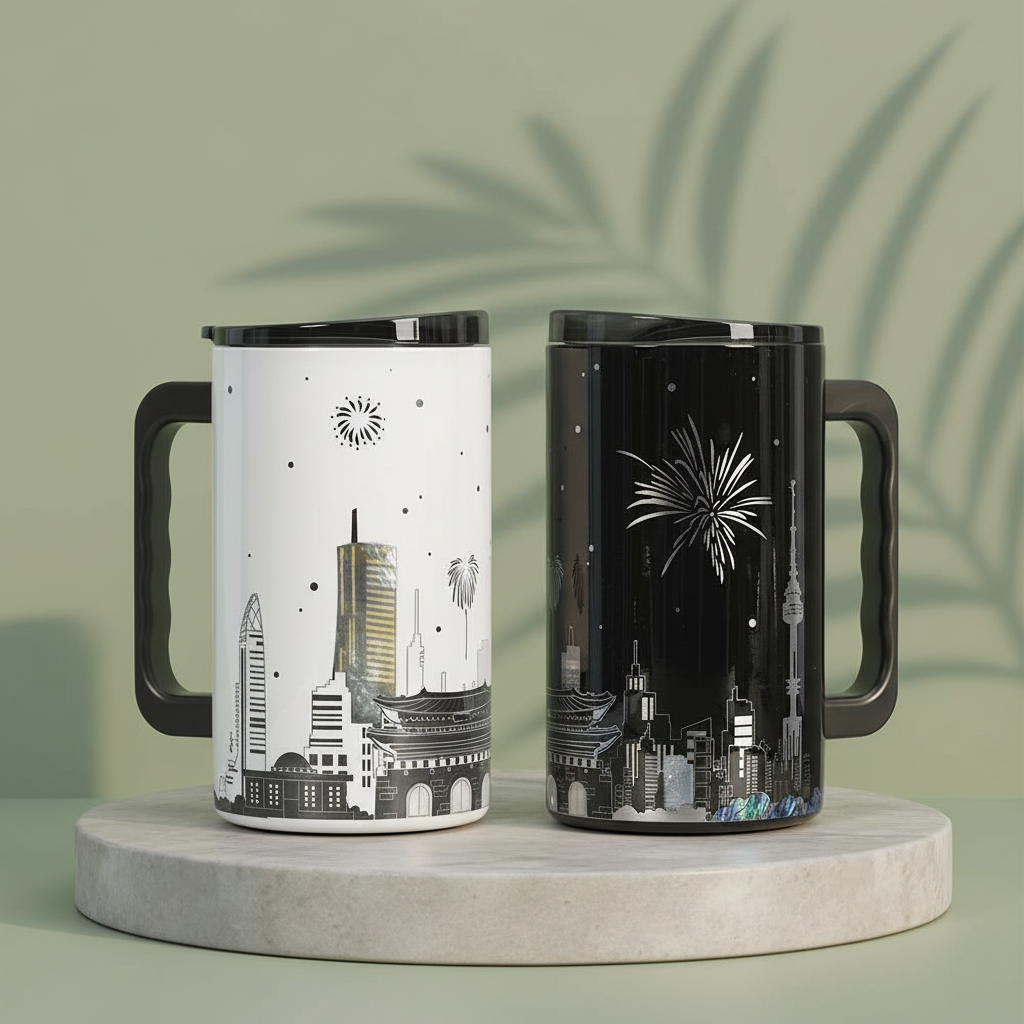 Jang-i Seoul City Series Najeonchilgi Mug 700ml – Front View | PEUM Korean Houseware
