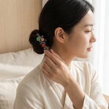 Tricolor Plum Blossom Hairpin – Lifestyle Worn in Bun | PEUM Korean Houseware