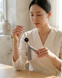 Pumpkin Knot Norigae Monochrome – Artisan Yun Ina Studio | PEUM Korean Houseware