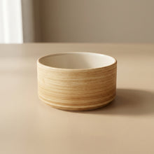 Straight Soup Bowl Wood Grain 12.5cm – Angled view showing depth | PEUM Korean Houseware