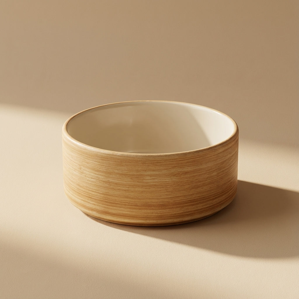 Straight Soup Bowl Wood Grain 12.5 cm | 나뭇결 일자 국대접