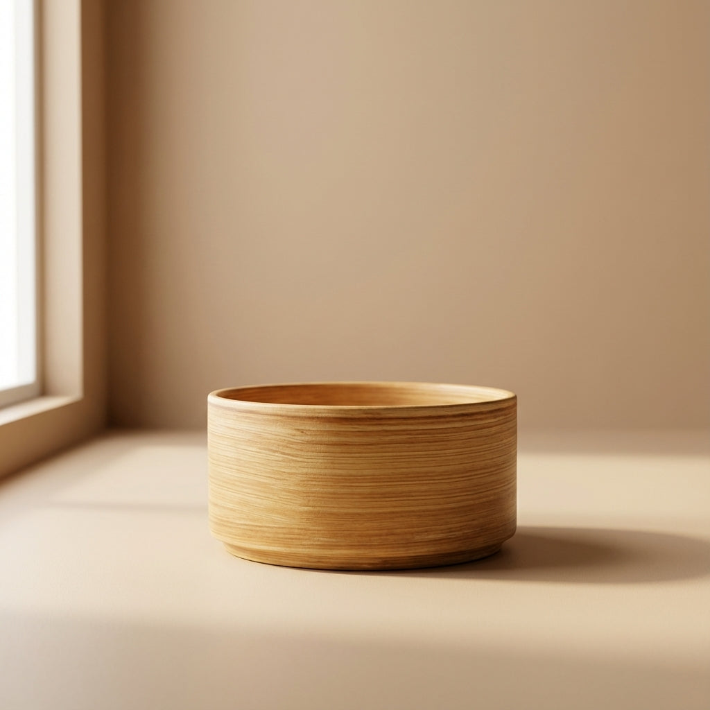 Straight Rice Bowl Wood Grain 10.5 cm | 나뭇결 일자 밥공기