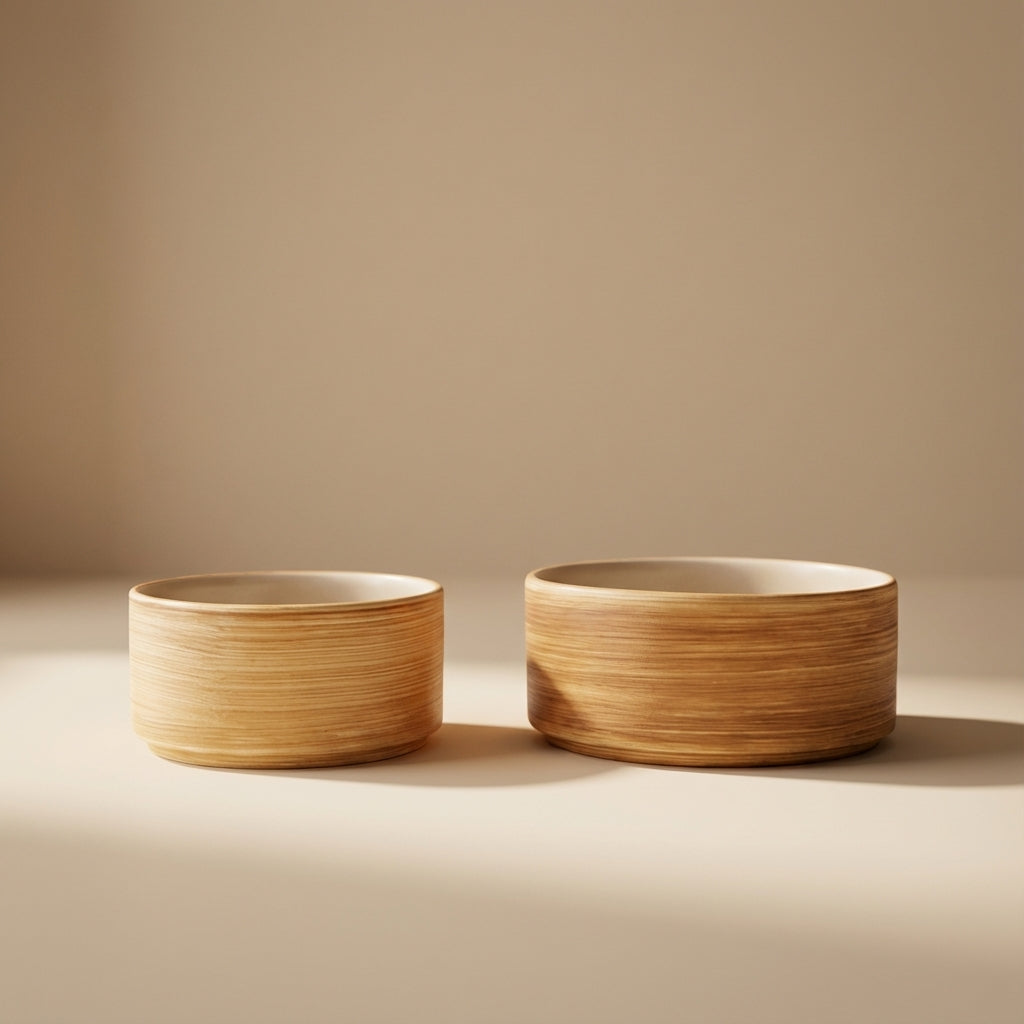 Straight Soup Bowl Wood Grain 12.5 cm | 나뭇결 일자 국대접