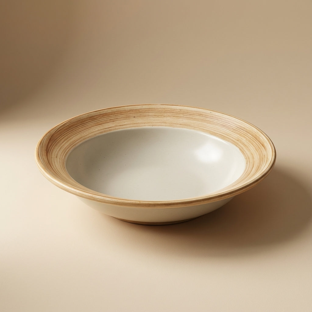 Flanged Side Dish Bowl Wood Grain 14 cm | 나뭇결 날개 찬기