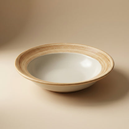 Flanged Side Dish Bowl Wood Grain 14 cm | 나뭇결 날개 찬기