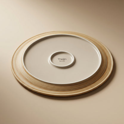 Large Line Dinner Plate Wood Grain 27 cm | 나뭇결 라인접시