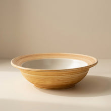 Flanged Side Dish Bowl Wood Grain 14 cm – Top View, Nalgae Flared Rim | PEUM Korean Houseware