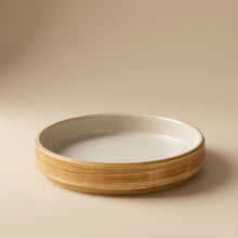 Mini Side Dish Plate Wood Grain 10.5 cm – Top View | PEUM Korean Houseware
