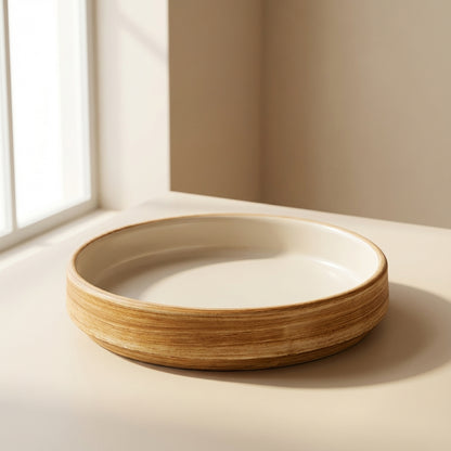 Small Side Dish Plate Wood Grain 12.5 cm | 나뭇결 일자찬기 12.5 cm
